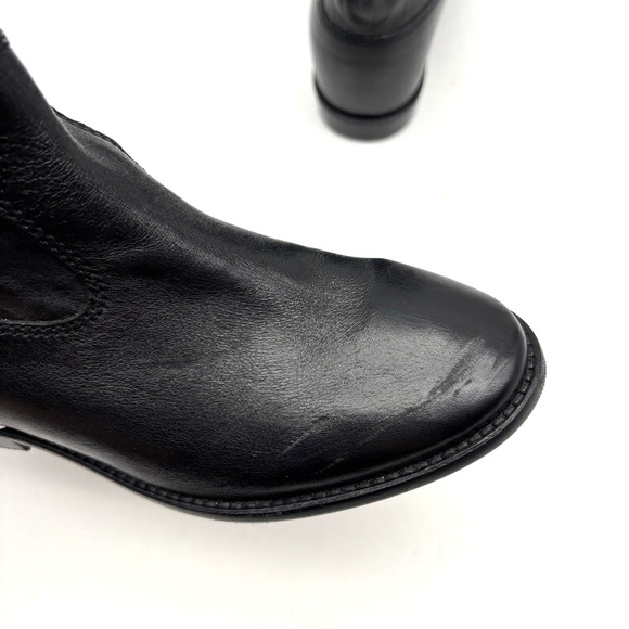 Isabel Marant Cluster Crisi Black Leather Studded Pull On Ankle Boots 6.5 37 - Picture 9 of 16